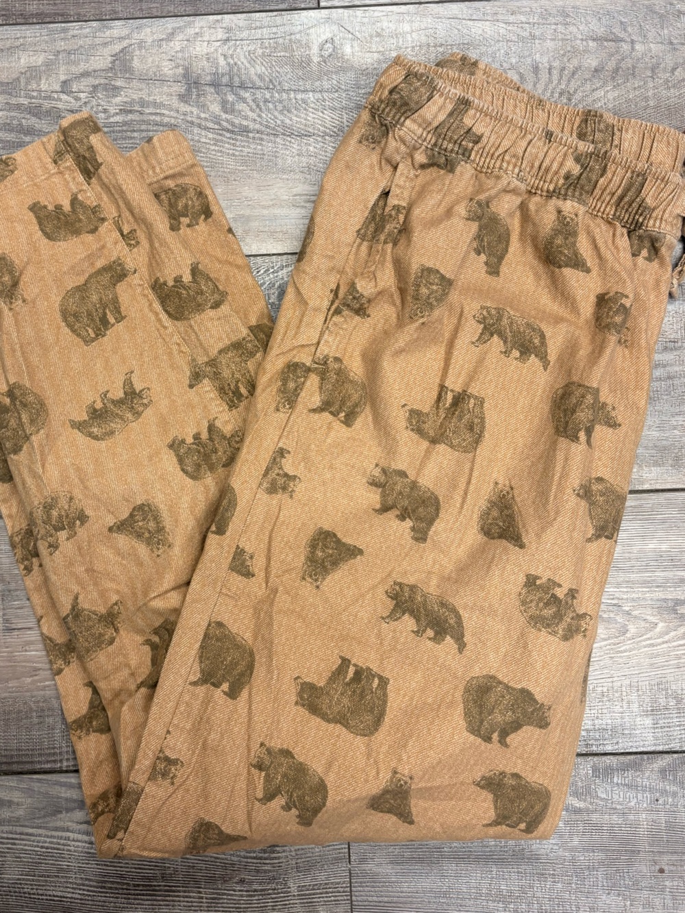Eddie Bauer- Brown Bear-Print Mens Sleep Wear size Large